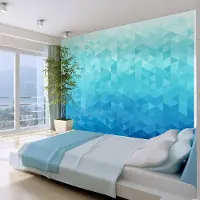 Karo-art Fotobehang - Azure pixel