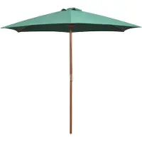 vidaXL Parasol 270x270 cm houten paal groen