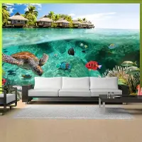 Karo-art Fotobehang - onder de oppervlakte van het water , multi kleur ,