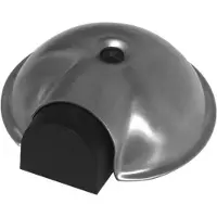 Axa Deurstopper | | 65 x 23 mm (RVS, Rubber, Vloermontage)