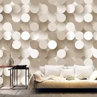 Karo-art Fotobehang - Gouden net , goudlook