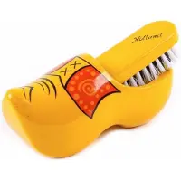 Matix Klomp met kledingborstel - traditionele kleuern - geel