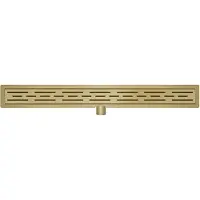 Mueller Gold douchegoot met flens 90x7cm geborsteld messing