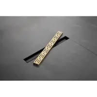 Saniclear Brass douchegoot 70x7cm geborsteld messing - mat goud