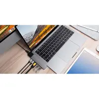 Hyper usb C naar hdmi, ethernet en usb A Docking Station Space Grey