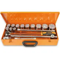 Beta 928A/C12 12 zeskant dopsleutels en 5 toebehoren in plaatstalen kist - 009280955