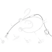 Shure RPM53B/O-MDOT headset hengelarm met connector