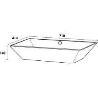 Saniclass San Giogio Opbouwwastafel 71x41x15cm wit