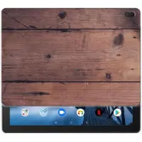 B2Ctelecom Lenovo Tab E10 Silicone Tablet Hoes Old Wood