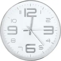 vidaXL - Wandklok - 30 - cm - zilverkleurig