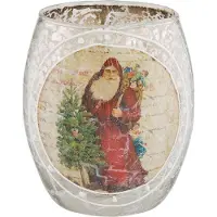 Clayre & Eef Waxinelichthouder | Ø 8*9 cm | Meerkleurig | Glas | | 6GL2245