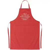 Kariban Mijncadeautje - Luxe schort - Als je voor vol wilt worden aangezien - rood