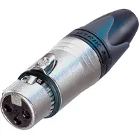 Neutrik XLR connector | V | | 3-pin (Metaal, Trekontlasting, Verguld)