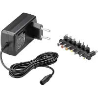 Goobay Universele adapter regelbaar 9 tot 24 V (24V, 1.5A, 24W Max, huismerk)