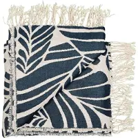 Unique living Fiore Plaid - 130x160 cm - Donker Blauw