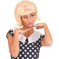 Vegaoo - Blonde Starlet retro pruik voor vrouwen - Blond - One Size