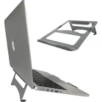Ivol Laptopstandaard - Macbook stand - Tablet houder - Metaal - Zilver