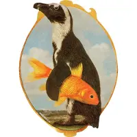 VAN IKKE Muursticker Pinguin