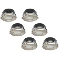 Groenovatie Inbouwspot - Rond - Waterdicht IP54 - Satijn - GU10 Fitting - Ø 82mm - 6-Pack