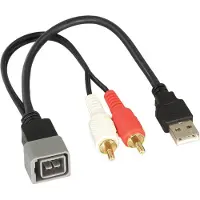 Connects2 44-1213-003 tussenstuk voor kabels OEM USB / AUX USB-A / Cinch Meerkleurig