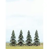 Busch - 4 Tannen, 55mm H0 (Bu6100) - modelbouwsets, hobbybouwspeelgoed voor kinderen, modelverf en accessoires