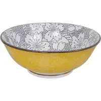 Tokyo Design Studio - Mixed Bowls - Dot Sakura Zwart/Geel - 19.7x7cm - 1000ml