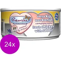 Renske Kat Adult Verse 70 g - Kattenvoer - 24 x Kip&Konijn