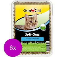 GimCat Soft-Gras - Kattensnack - 6 x Natuur 100 g