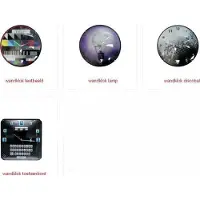 CMP wandklok applicatie discobal - lamp - testbeeld - toetsenbord