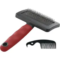 Ferplast Slicker Borstel Rood&Zwart - Hondenvachtborstel - Large