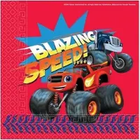 Nickelodeon servetten Blaze 20 stuks 33 cm rood