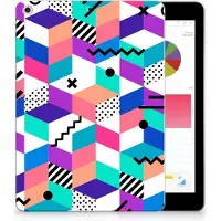 B2Ctelecom Back Cover voor Apple iPad 9.7 2018 | 2017 Back Cover Blokken Kleurrijk