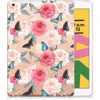 B2Ctelecom Apple iPad 10.2 | iPad 10.2 (2020) | 10.2 (2021) Siliconen Hoesje Butterfly Roses