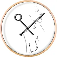 Cloudnola Girl Wall clock 42 cmTessa Roosenstein - Line Art Klok