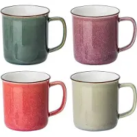COSY&TRENDY Sara beker d6xh6,8cm 12cl 4 asspink - purple - greige - petrol 4 stuks
