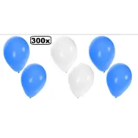 Themaparty 300x Ballonnen blauw/wit/blauw