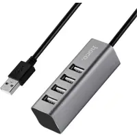 Hoco USB 2.0 HUB 4 poorten Grijs