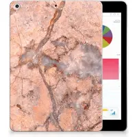 B2Ctelecom Back Cover voor Apple iPad 9.7 2018 | 2017 Tablet Back Cover Marmer Oranje