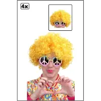 Partyxplosion 4x Clownspruik geel