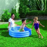 Bestway Opblaasbaar Zwembad - Kinderzwembad - Kinderbad - Bad - Zwembadje - 3 Rings - Blauw - 122 x 25