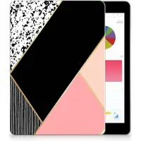 B2Ctelecom Apple iPad 9.7 2018 | 2017 Back Cover Zwart Roze Vormen