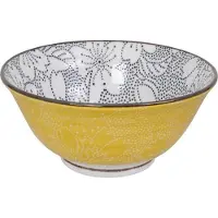 Tokyo Design Studio - Mixed Bowls - Dot Sakura Zwart/Geel -14.8x6.8cm - 500ml