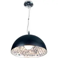 Linea Verdace Hanglamp Moonface Ø50cm - zwart / zilver - 60w E27