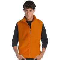 James & nicholson Fleece casual bodywarmer oranje voor heren - Holland feest/outdoor