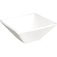 Olympia vierkant witte porselein schaal 17 cm (stuks 12)