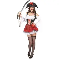 Vegaoo - Sexy piraten outfit met tule rok voor dames