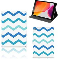 B2Ctelecom iPad 10.2 2019 | iPad 10.2 2020 | 10.2 2021 Tablet Hoes Zigzag Blauw