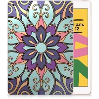 B2Ctelecom Apple iPad 10.2 | iPad 10.2 (2020) | 10.2 (2021) Siliconen Hoesje Purple Flower