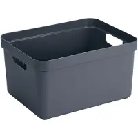 Sunware Sigma Home Opbergbox 32L Blauwgrijs Blauw-Grijs Blauw-Grijs Kunststof
