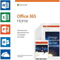 Microsoft Office 365 Home Abonnement 1 jaar NL